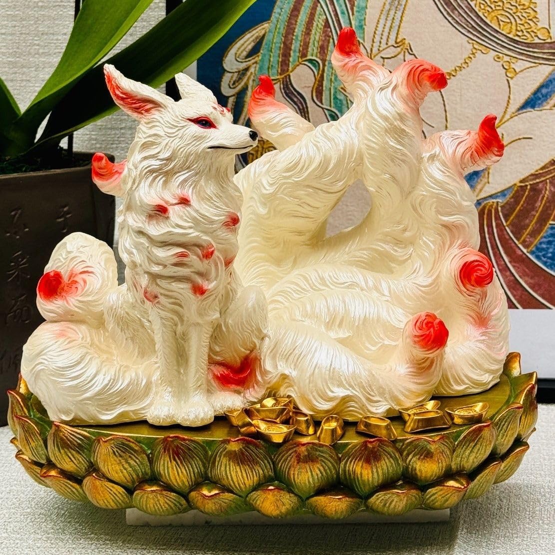 九尾狐仙 霊狐 装飾品 工芸品 美術品 置物 九尾狐仙 霊狐 装飾品 工芸品 美術品 置物